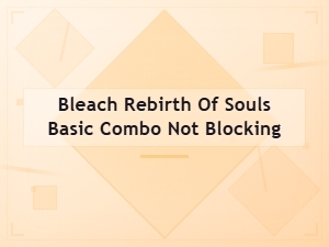 Why Basic Combos Don't Block in Bleach Rebirth