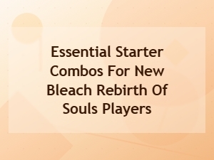 Bleach Rebirth Starter Combos Guide